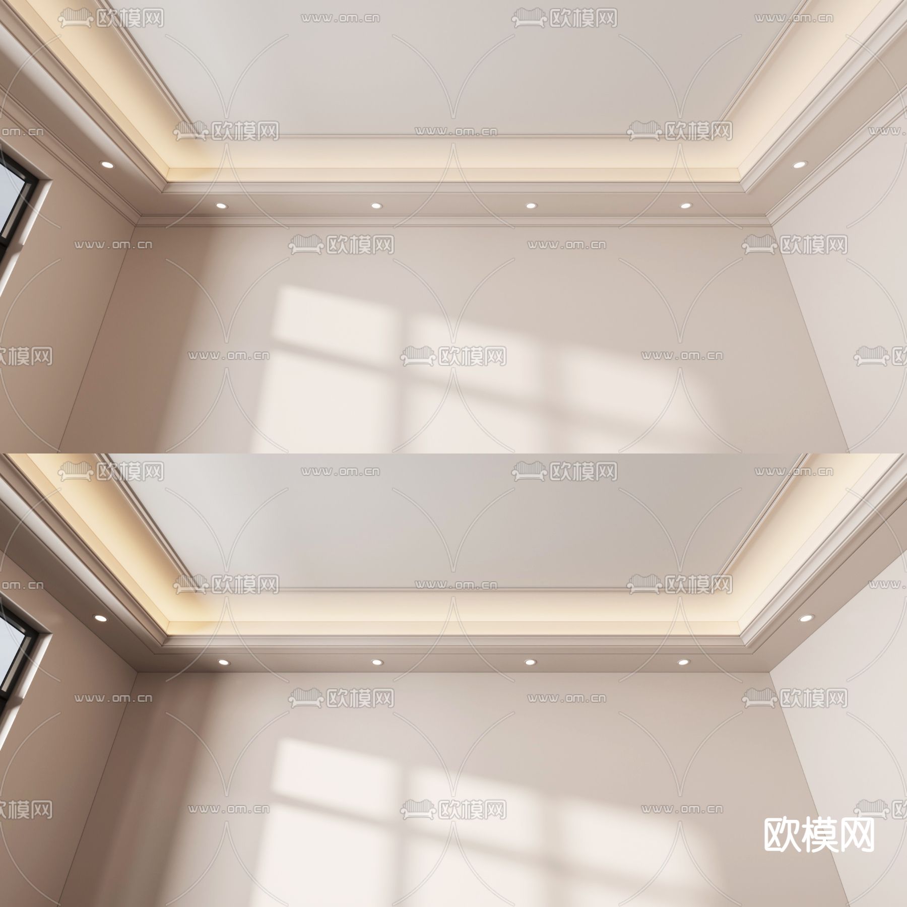 简欧天花吊顶3d模型下载