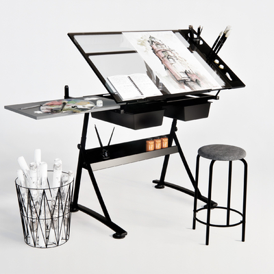  现代画架su模型 