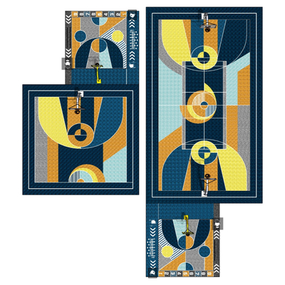  现代创意篮球场su模型 