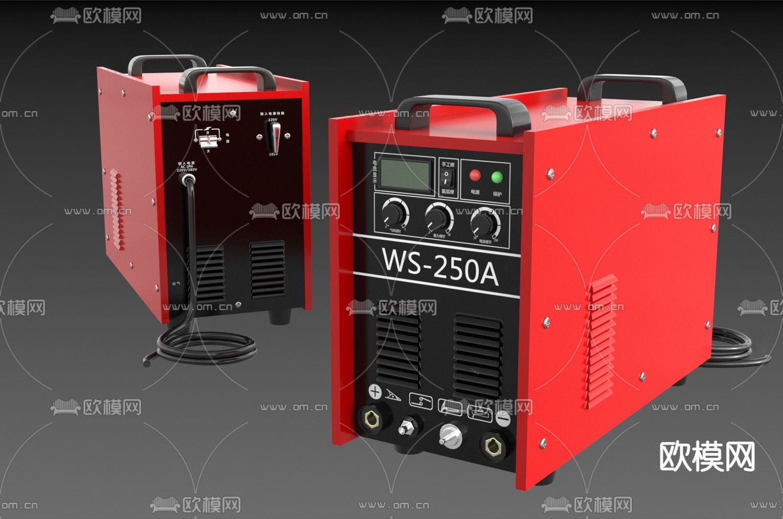 现代电焊机su模型下载（渲染图1）
