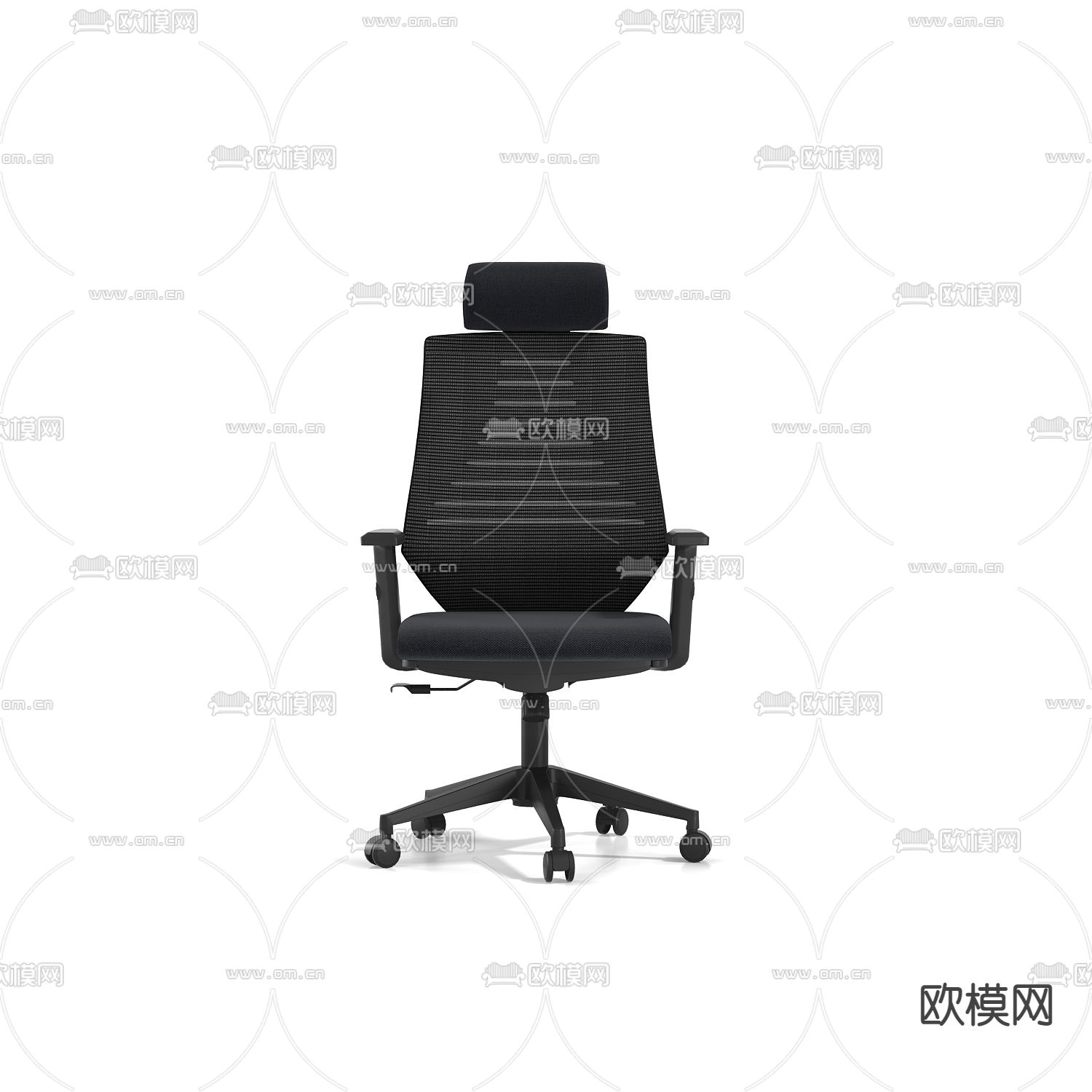 现代网布办公椅免费3d模型下载（渲染图1）