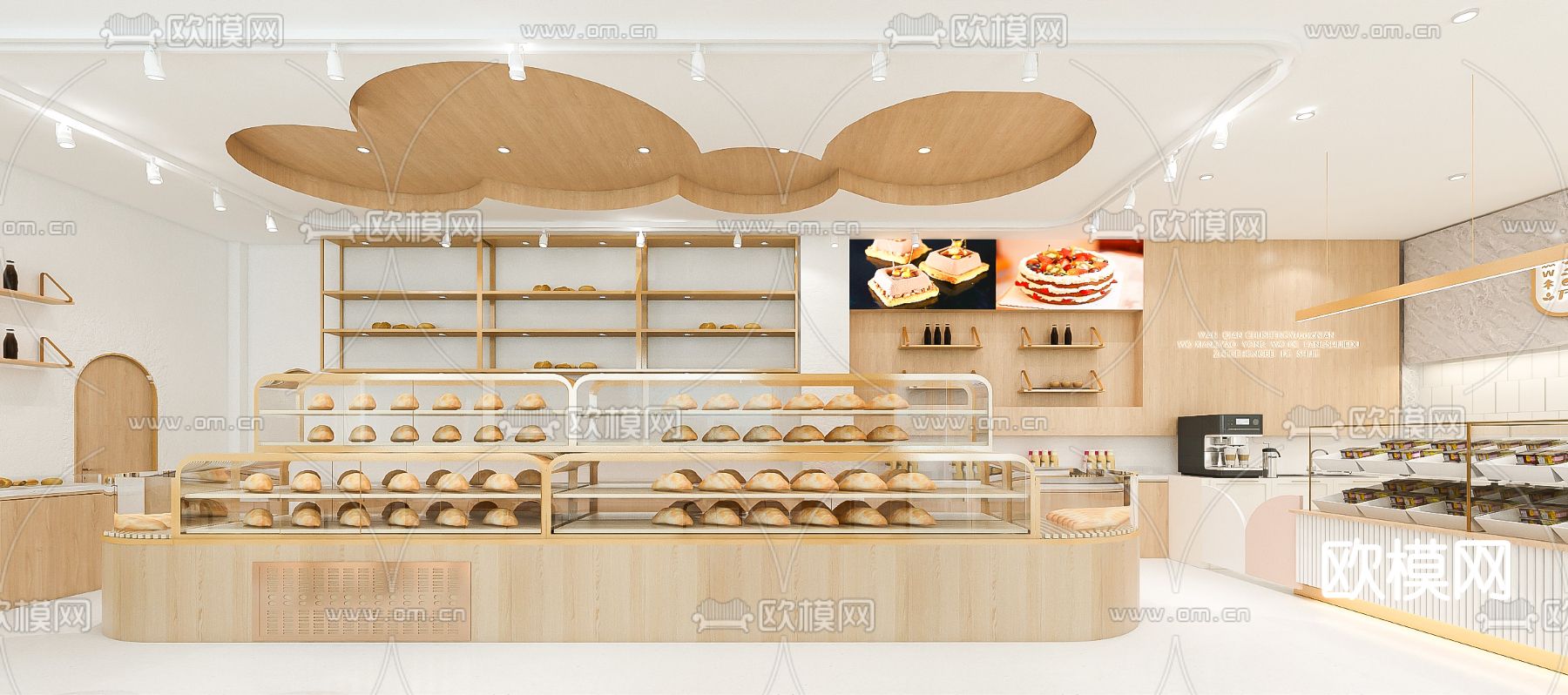 北欧甜品面包店su模型下载（渲染图1）