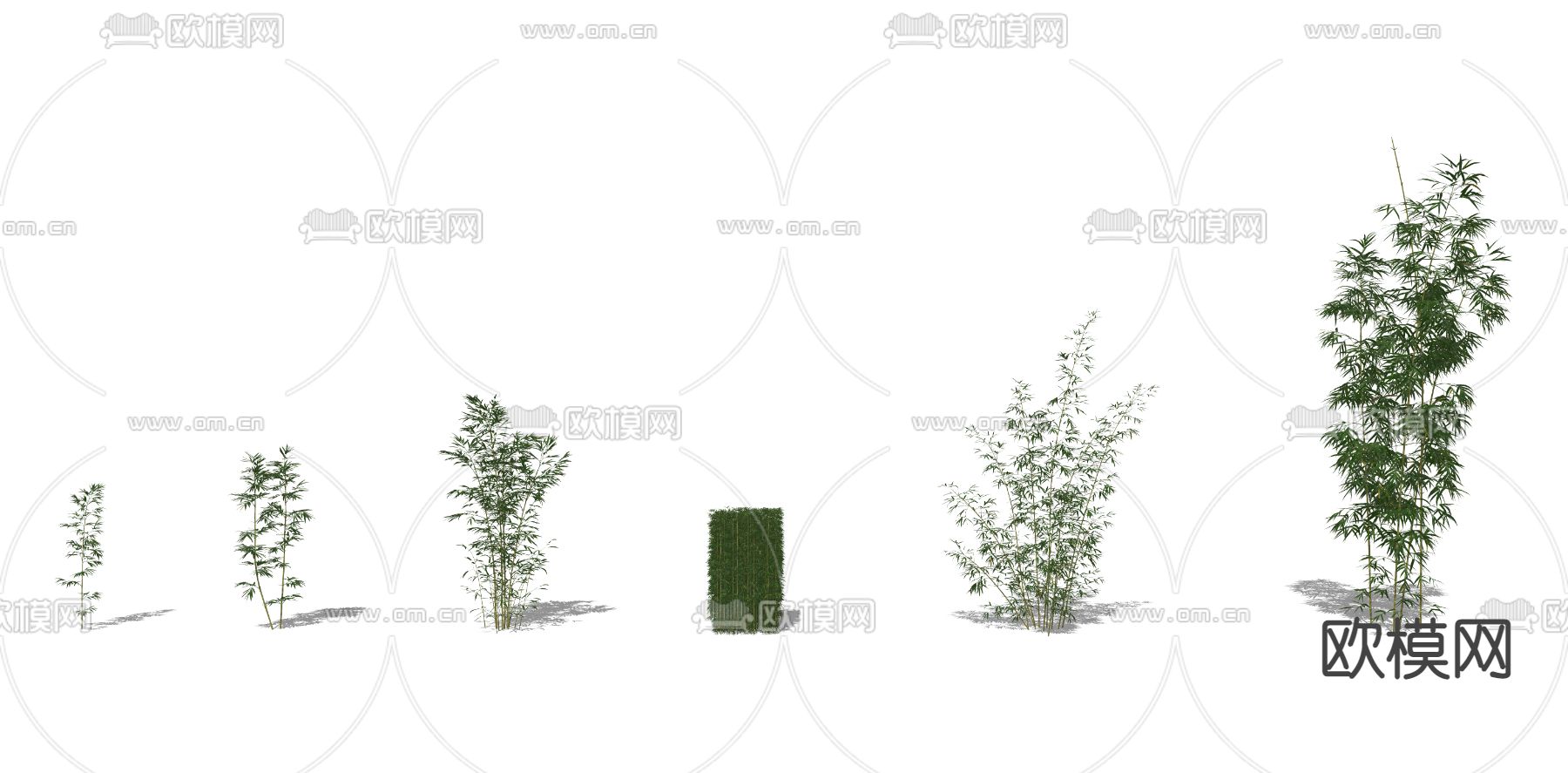 现代绿植竹子su模型