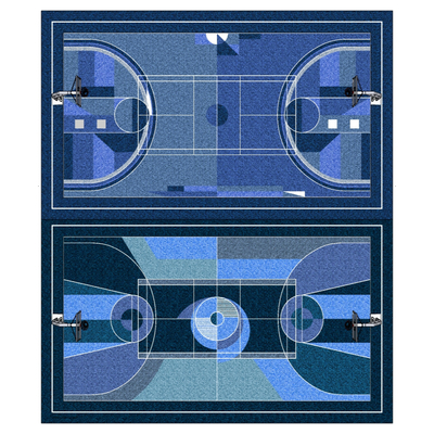 现代篮球场su模型 