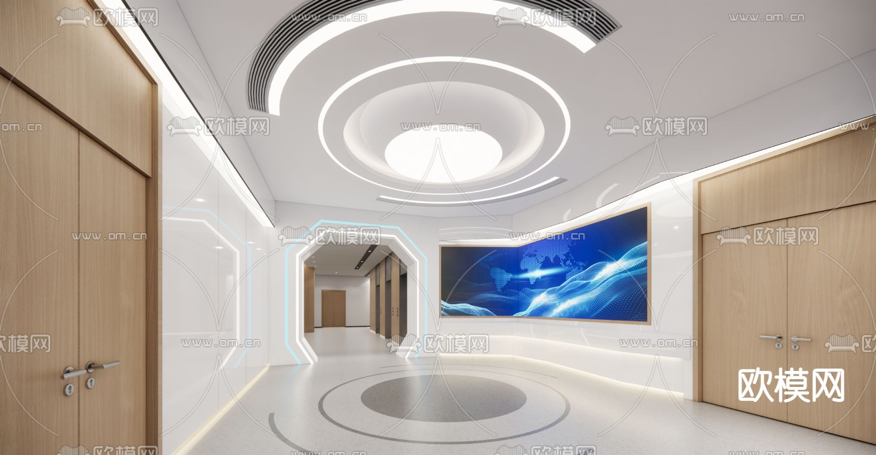 现代科技门厅过道su模型下载_ID12100745_sketchup模型下载-欧模网