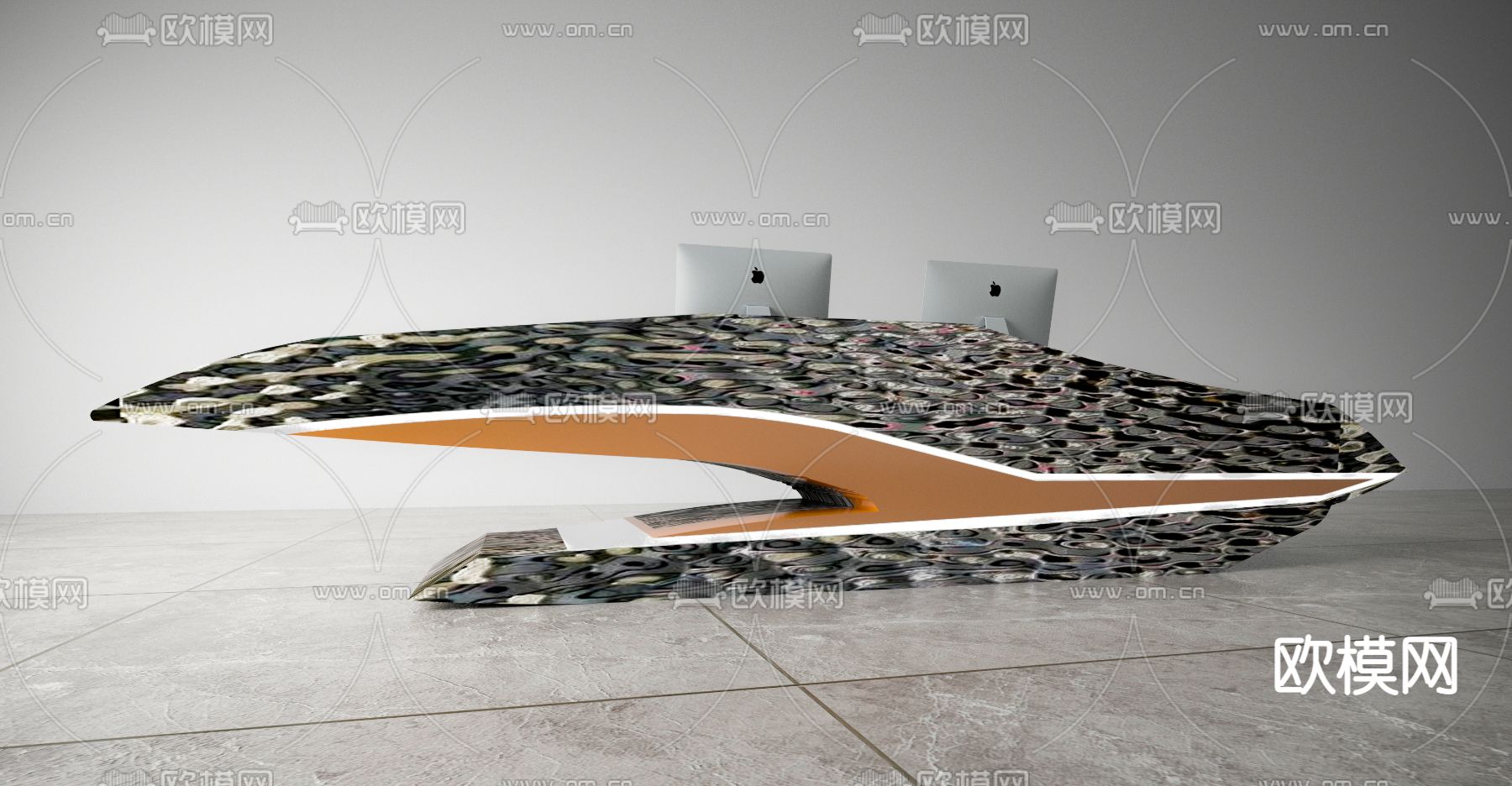 现代前台免费3d模型下载