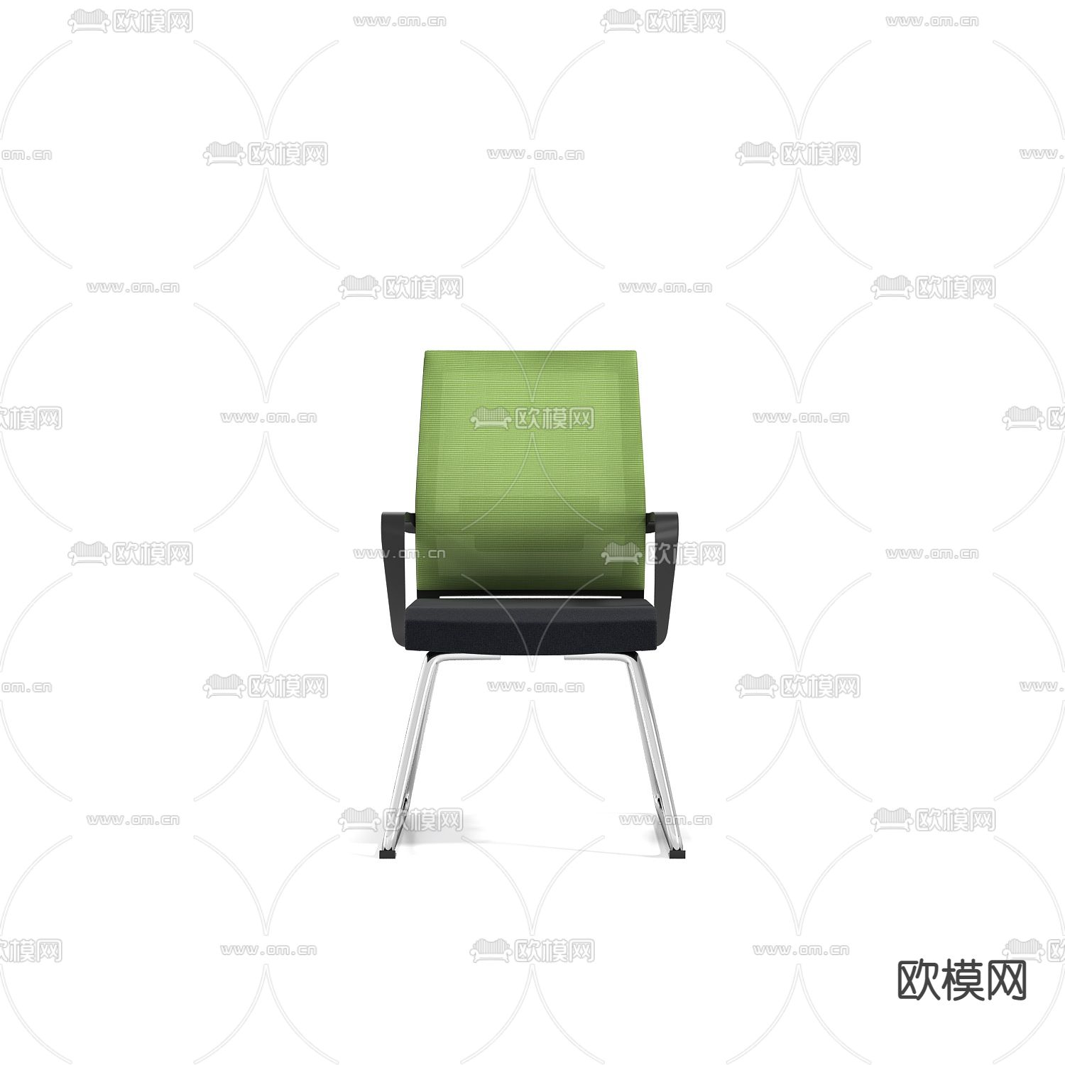 现代办公职员椅免费3d模型下载（渲染图4）