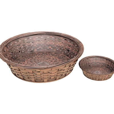  北欧竹篮竹筐簸箕su模型 