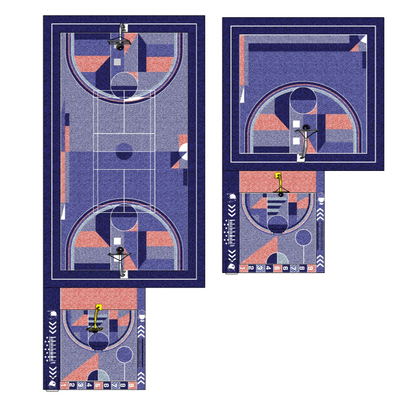  现代创意篮球场su模型 