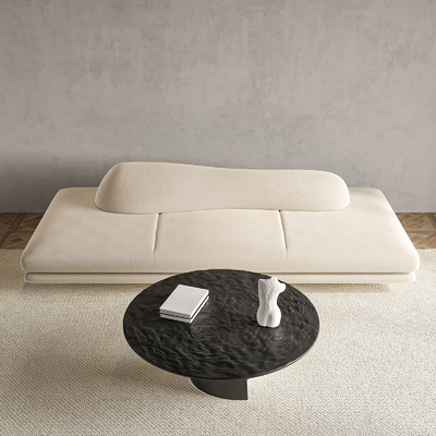  Minotti 现代白色休闲沙发su模型 