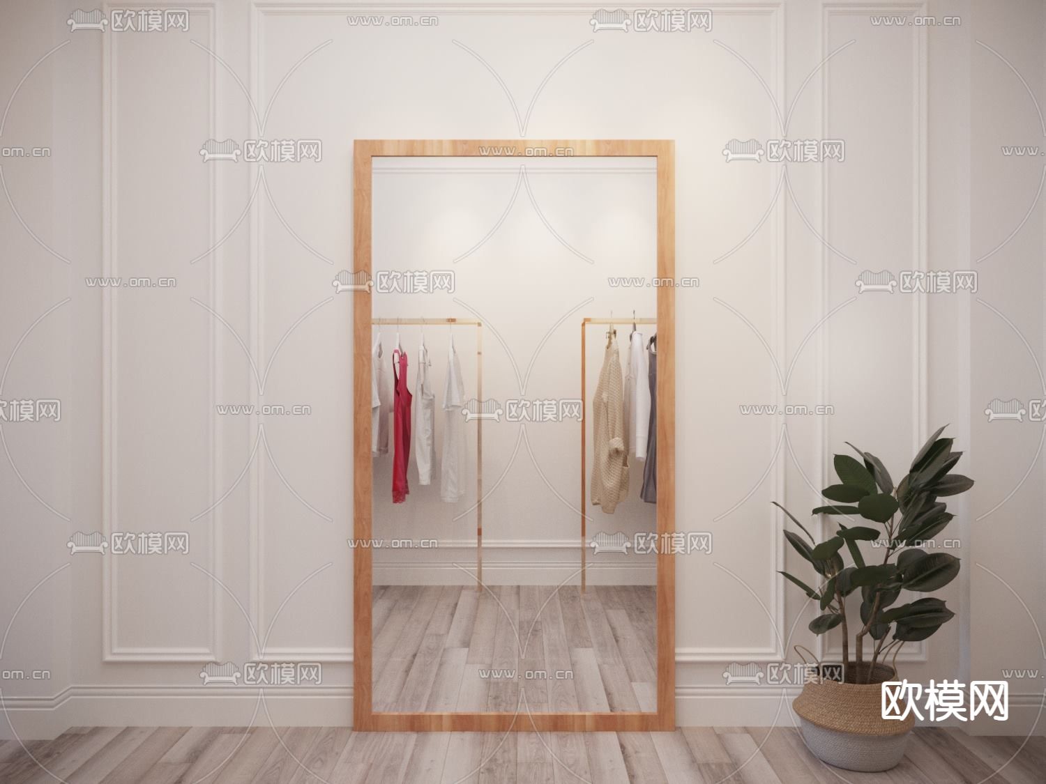 北欧极简创意时装店免费3d模型下载（渲染图3）