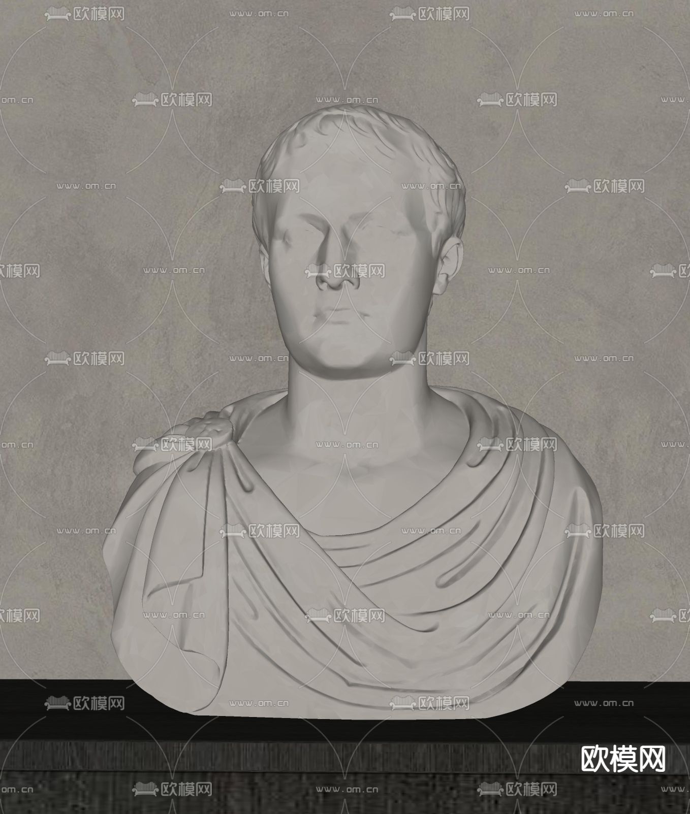 欧式人物石膏雕像su模型下载（渲染图2）