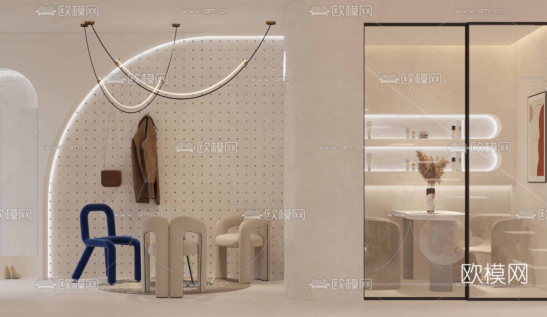 侘寂美容院3d模型