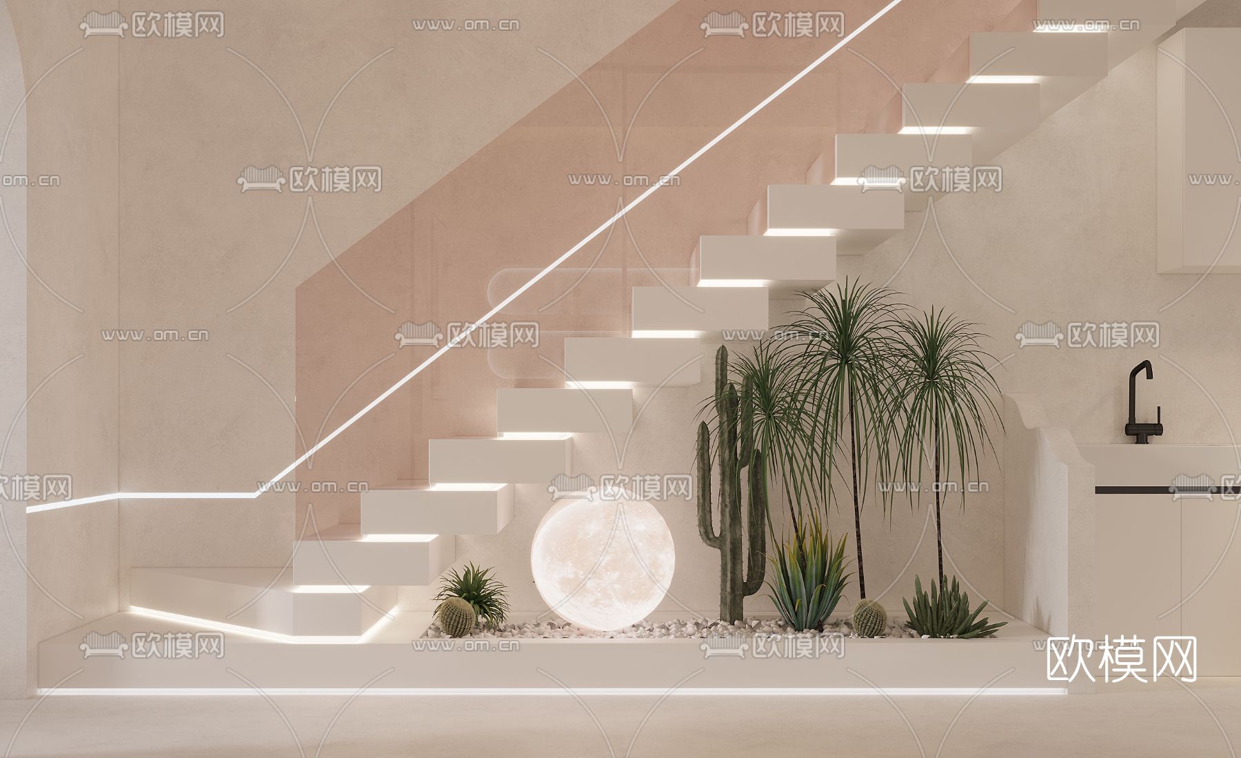 侘寂美容院3d模型