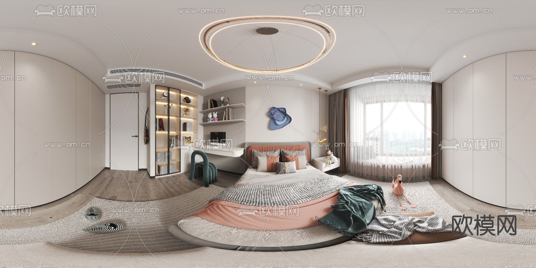 现代卧室vr全景3d模型