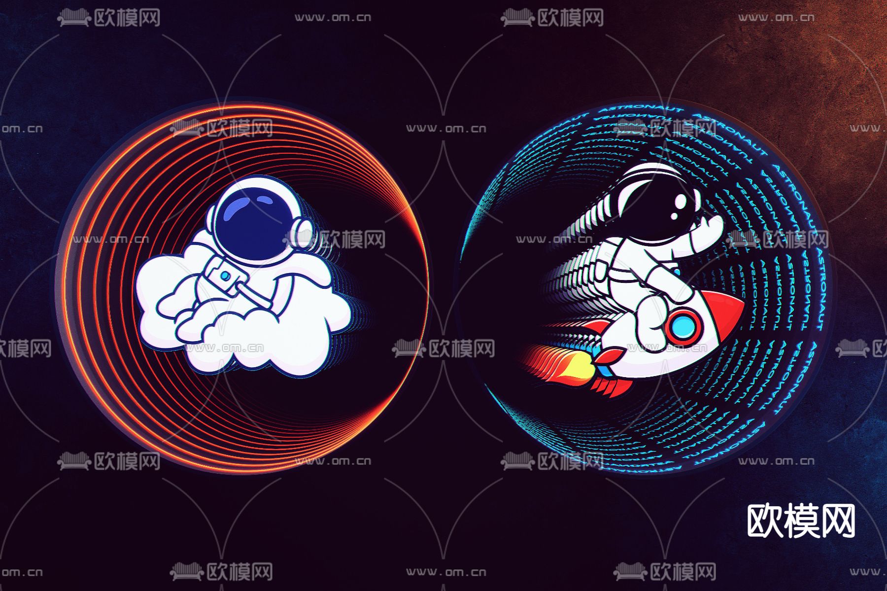 现代太空人网红深渊镜3d模型下载