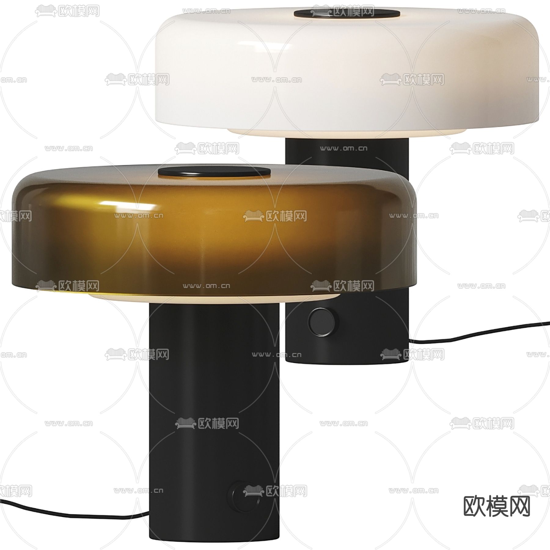 Flos 圆形台灯3d模型下载（渲染图1）