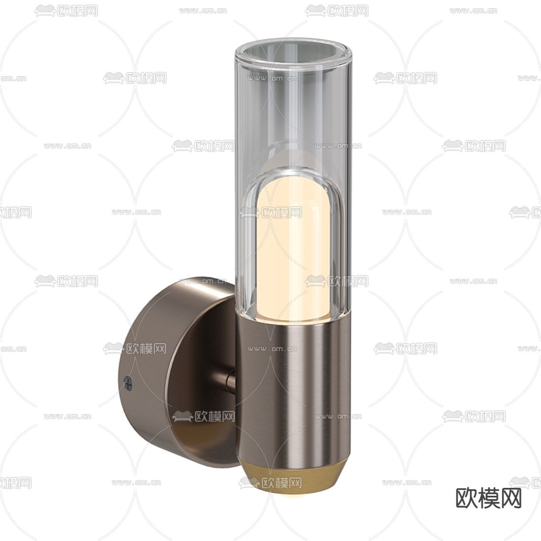 现代金属壁灯3d模型下载（渲染图2）