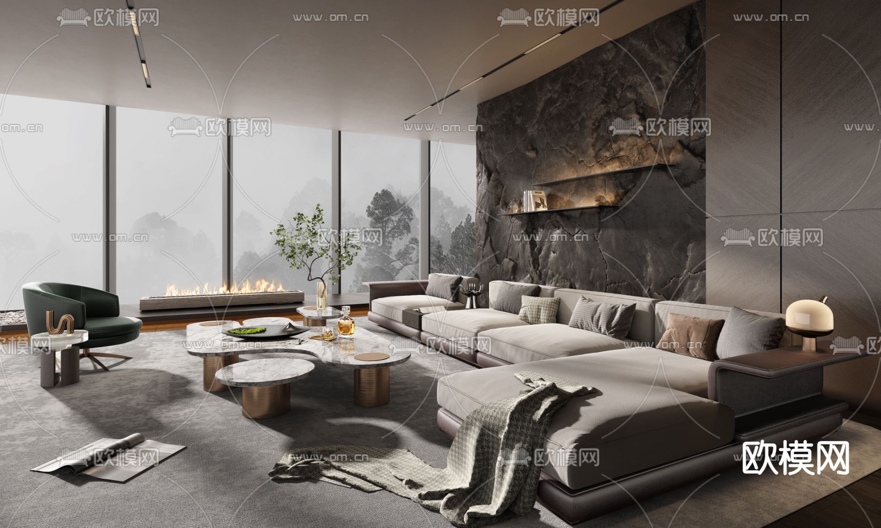 Minotti 米洛提组合沙发3d模型