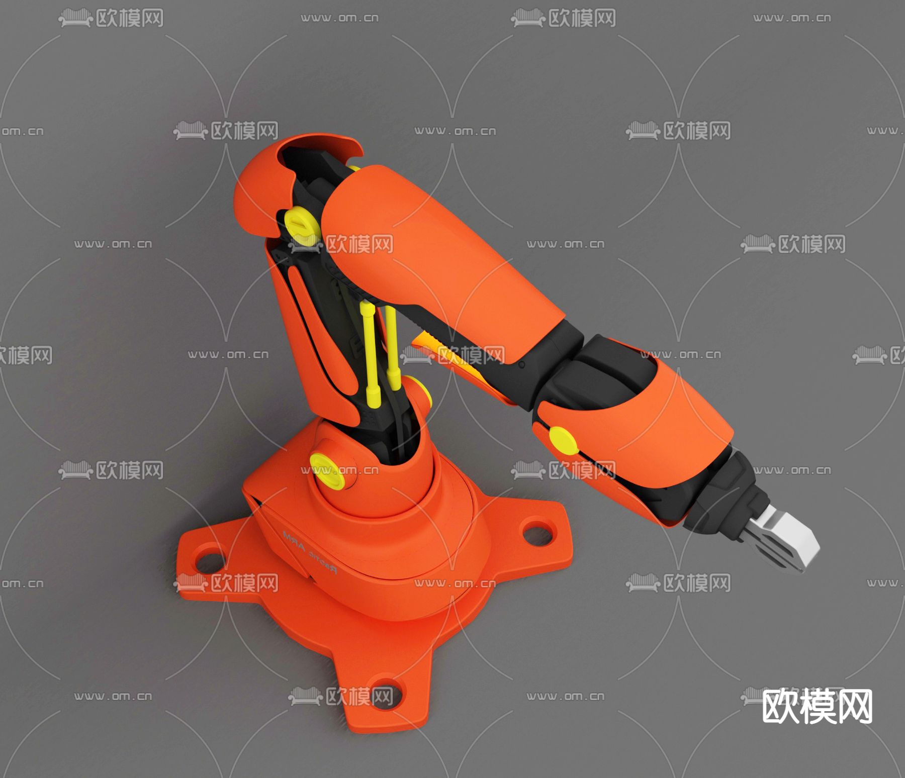 现代自动化机械手臂3d模型下载