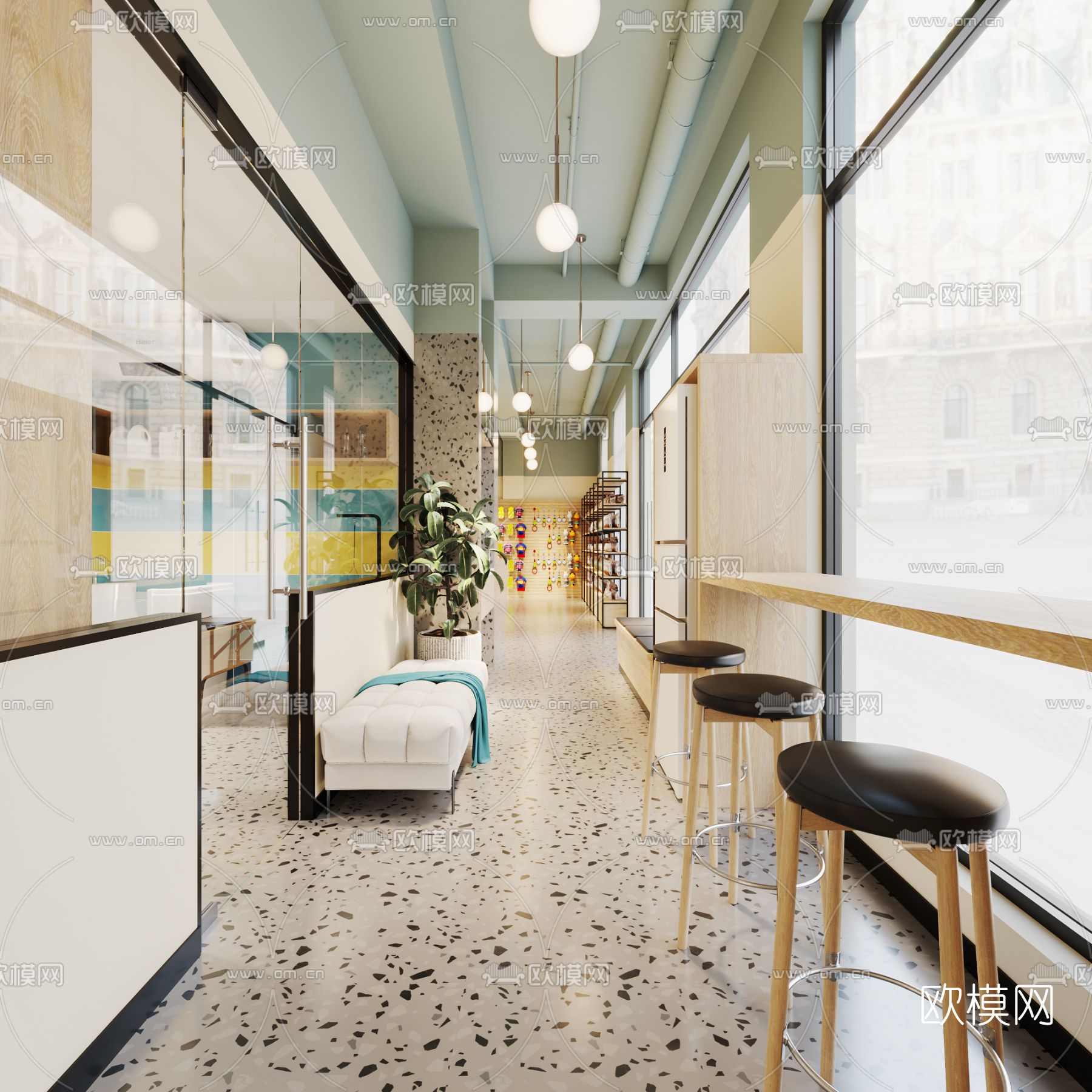 北欧宠物店3d模型下载（渲染图1）