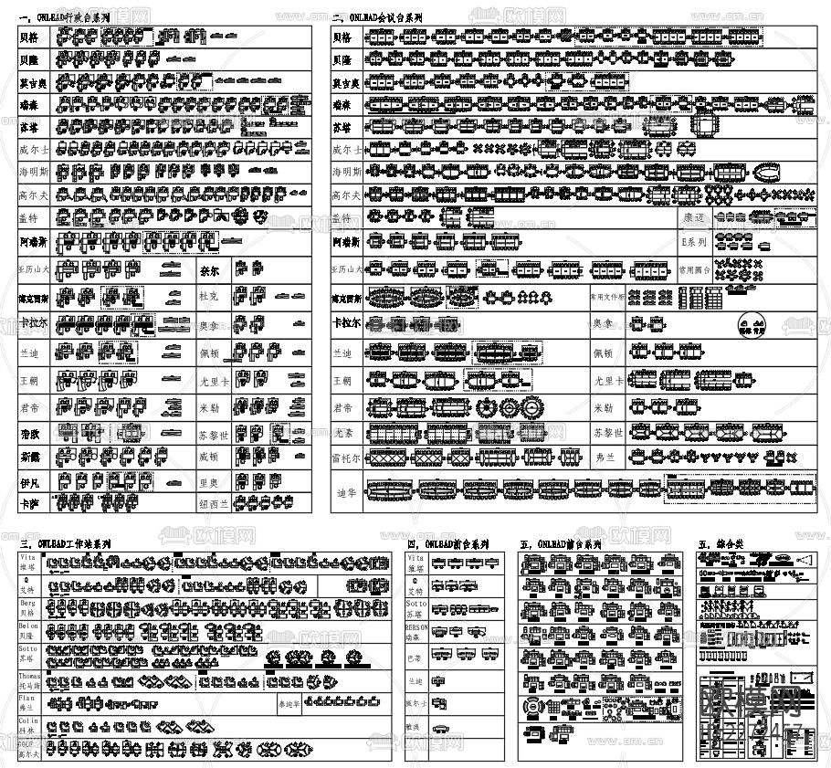 国外办公家具精品合集CAD图库下载（渲染图7）
