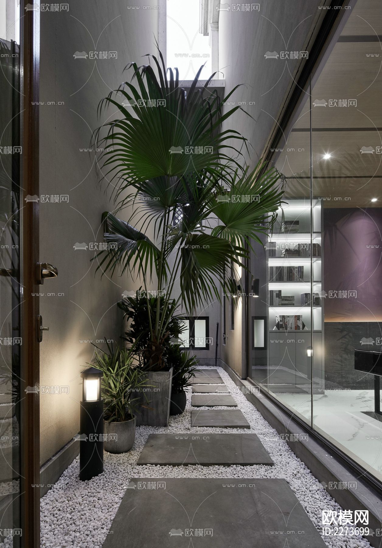 800㎡复式别墅CAD施工图下载（渲染图4）