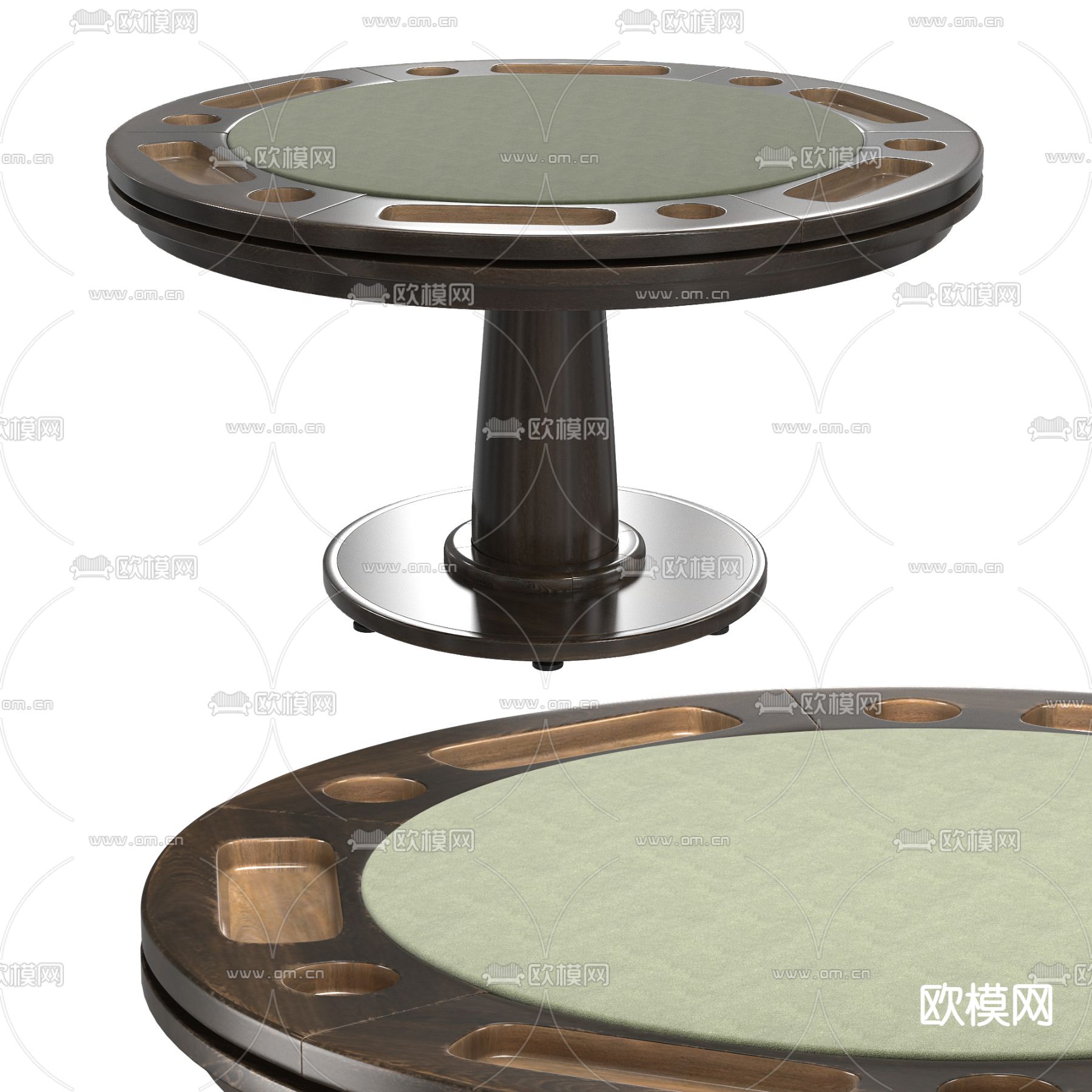 现代多功能游戏桌3d模型下载（渲染图1）