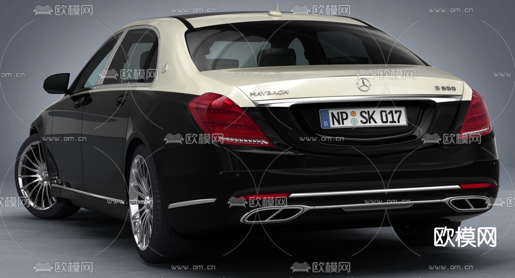 奔驰迈巴赫汽车3d模型下载（渲染图6）