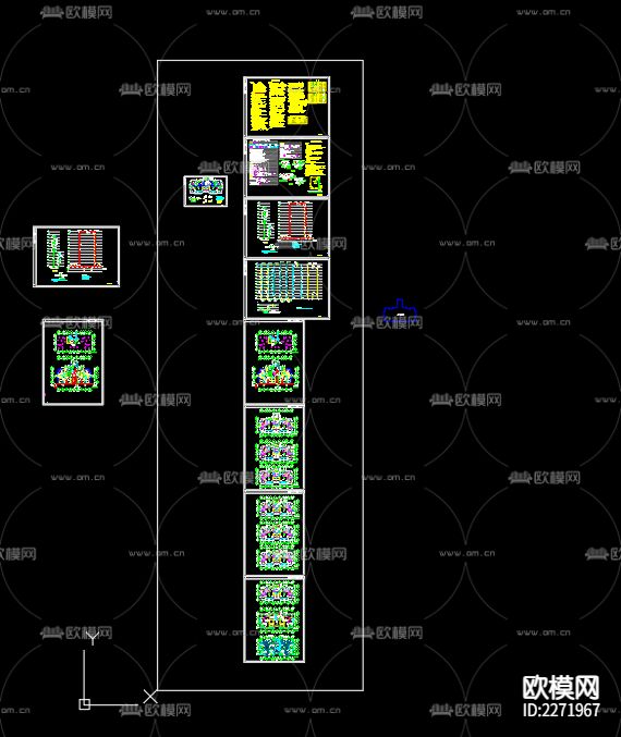 雍锦府8号楼给排水CAD施工图下载（渲染图1）