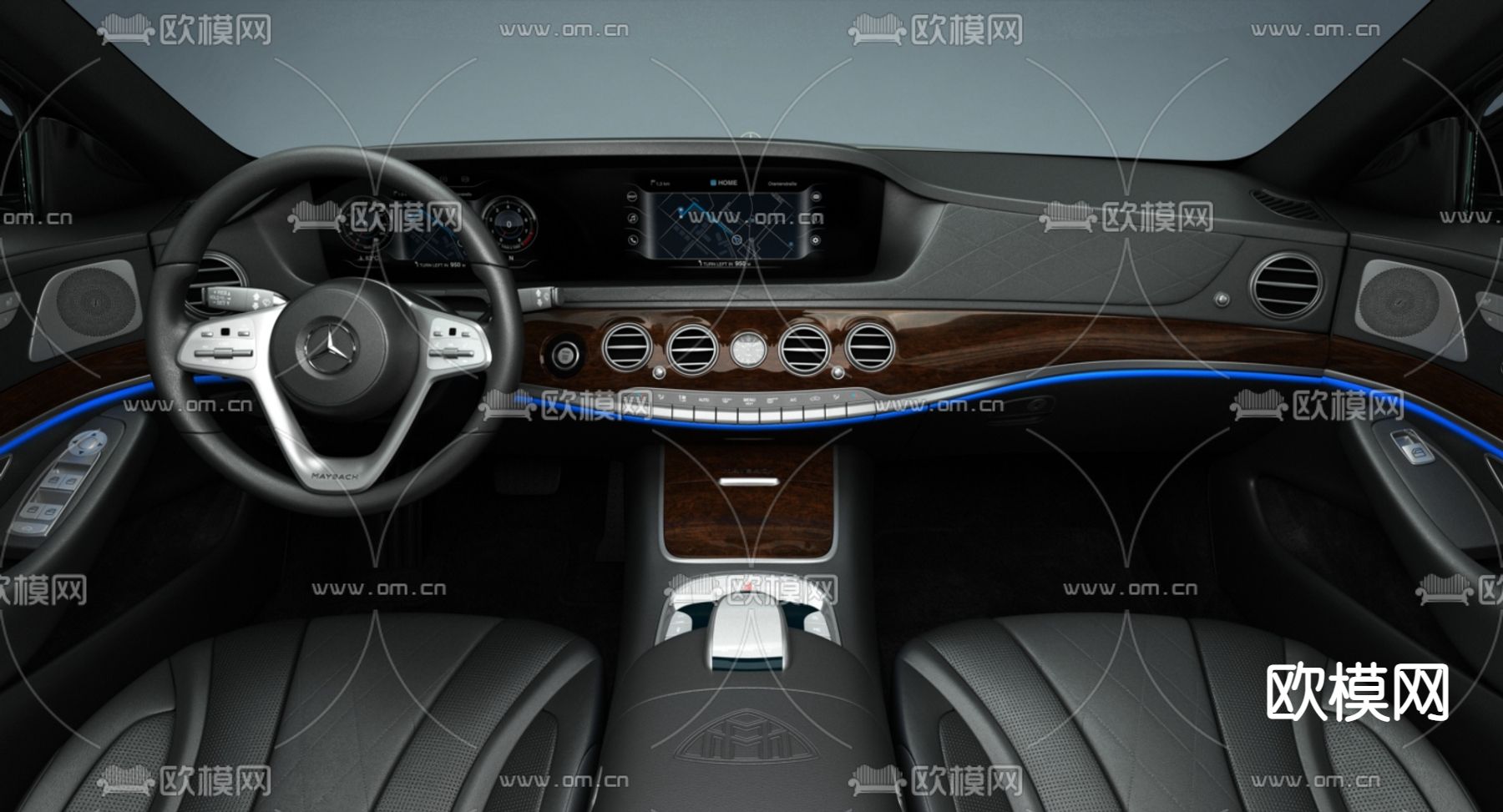 奔驰迈巴赫汽车3d模型下载（渲染图7）