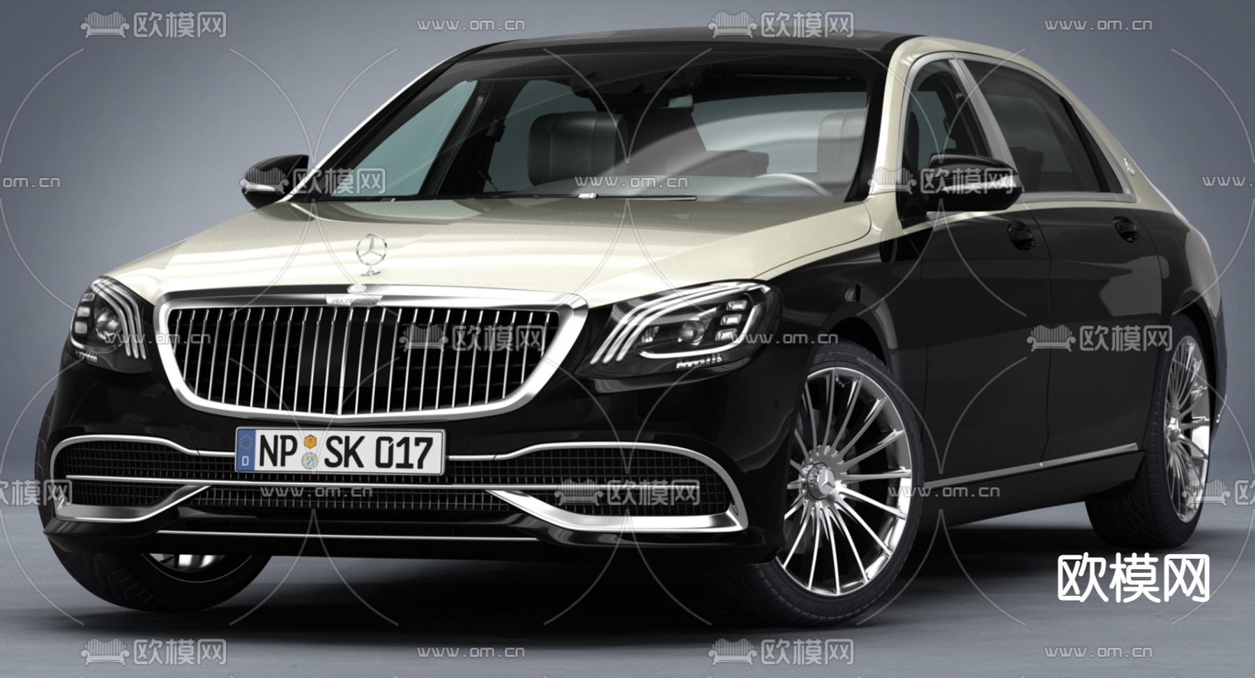 奔驰迈巴赫汽车3d模型下载（渲染图4）