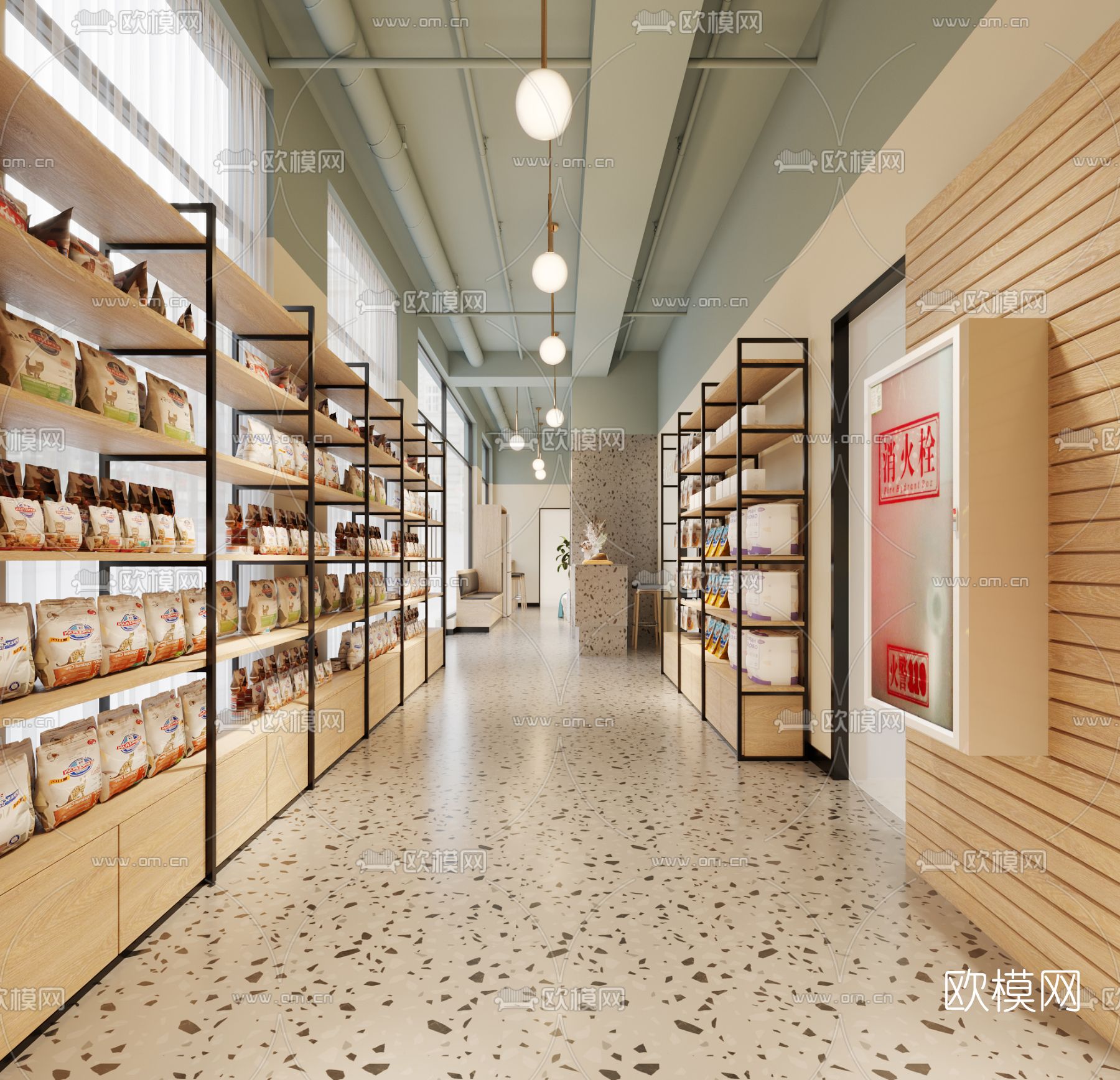 北欧宠物店3d模型下载（渲染图3）