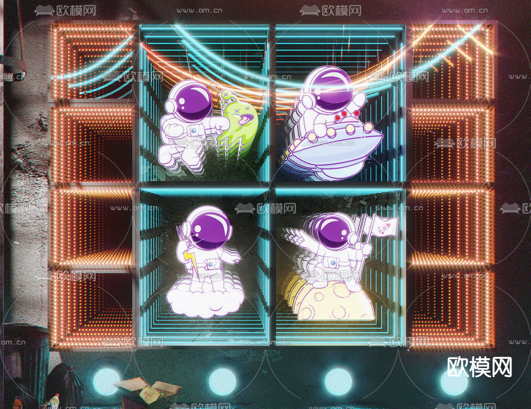 现代宇航员深渊镜3d模型下载（渲染图2）