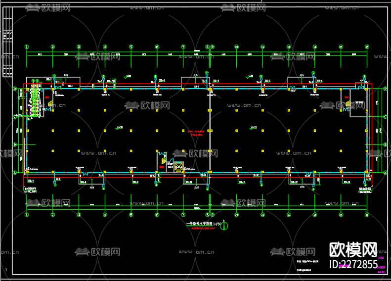 纯净水果汁生产项目包装车间给排水CAD施工图下载（渲染图3）