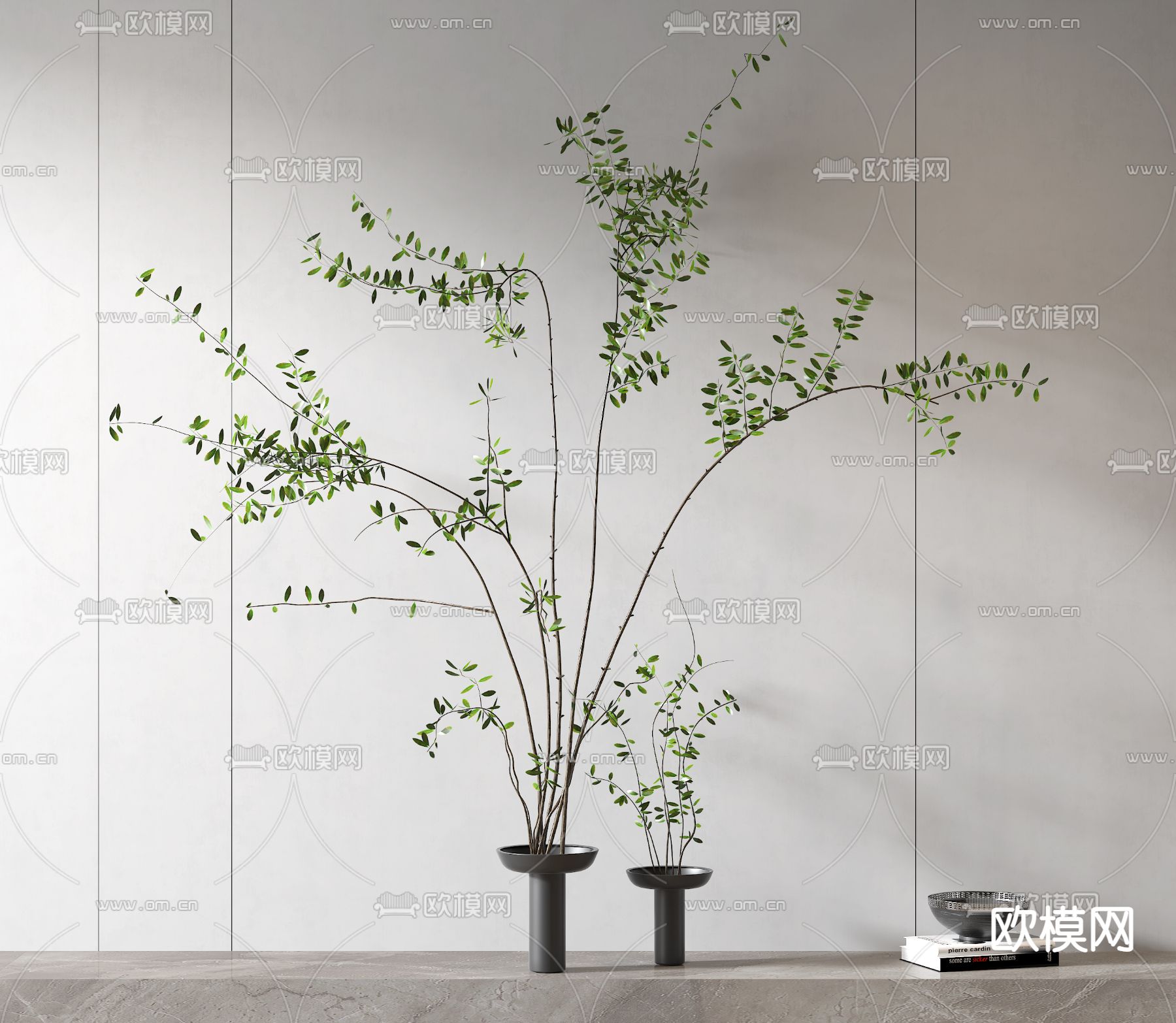 现代水培绿植插花花瓶3d模型下载