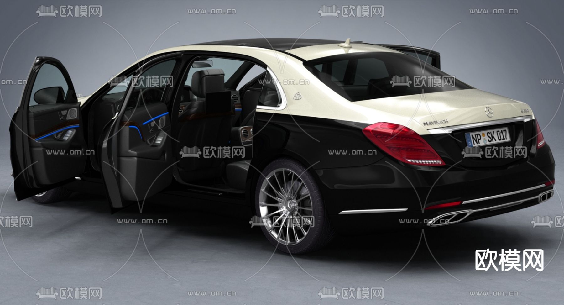 奔驰迈巴赫汽车3d模型下载（渲染图5）