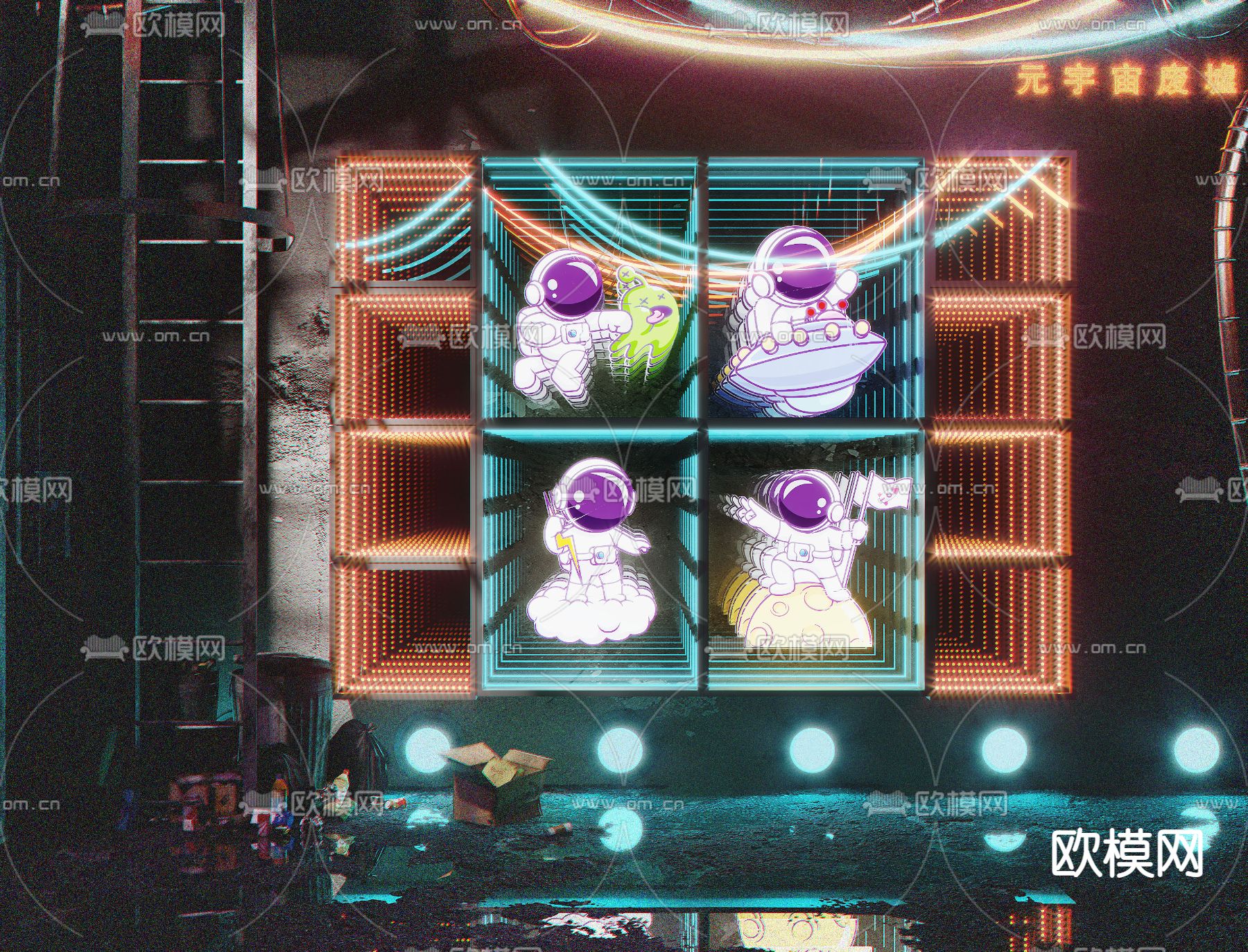 现代宇航员深渊镜3d模型下载（渲染图1）