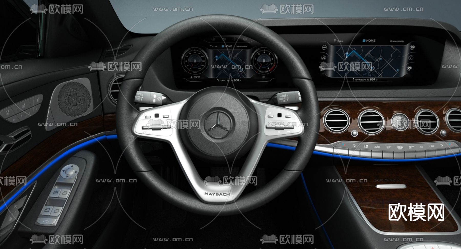 奔驰迈巴赫汽车3d模型下载（渲染图8）