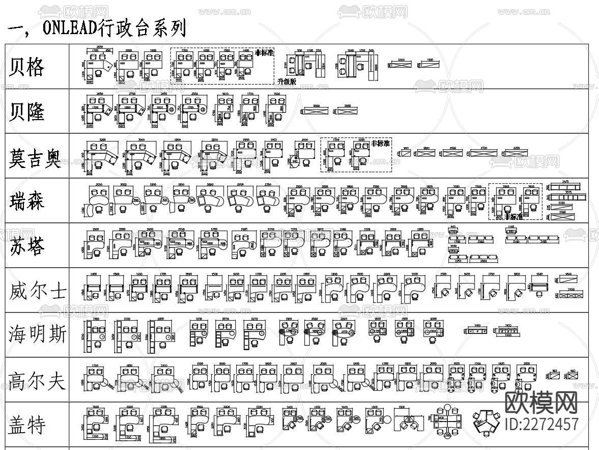 国外办公家具精品合集CAD图库下载（渲染图2）