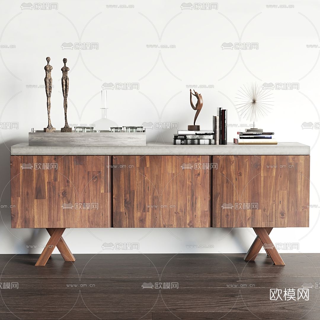 北欧边柜3d模型下载