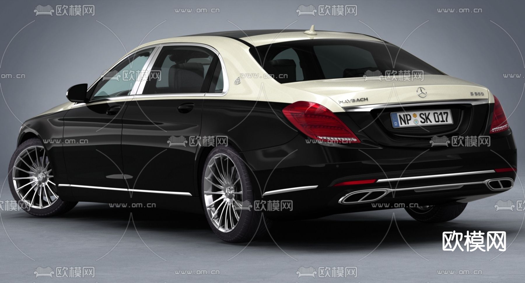 奔驰迈巴赫汽车3d模型下载（渲染图3）