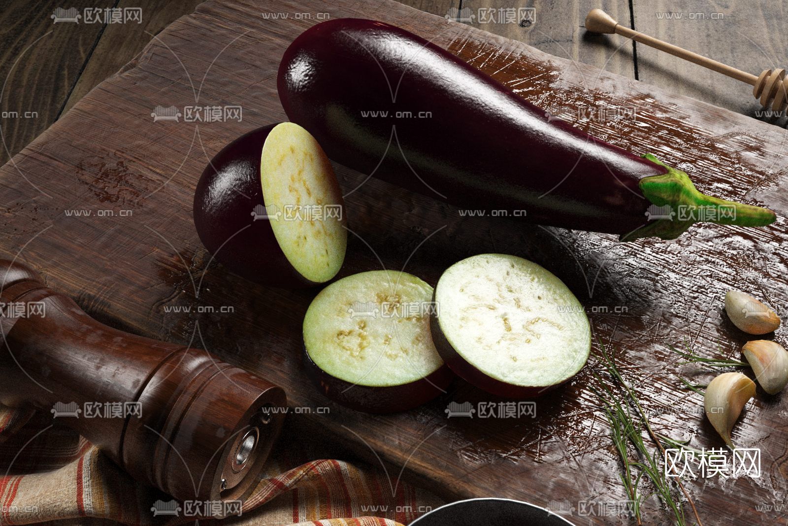 茄子3d模型下载