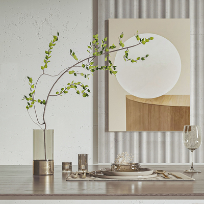  现代餐具su模型 