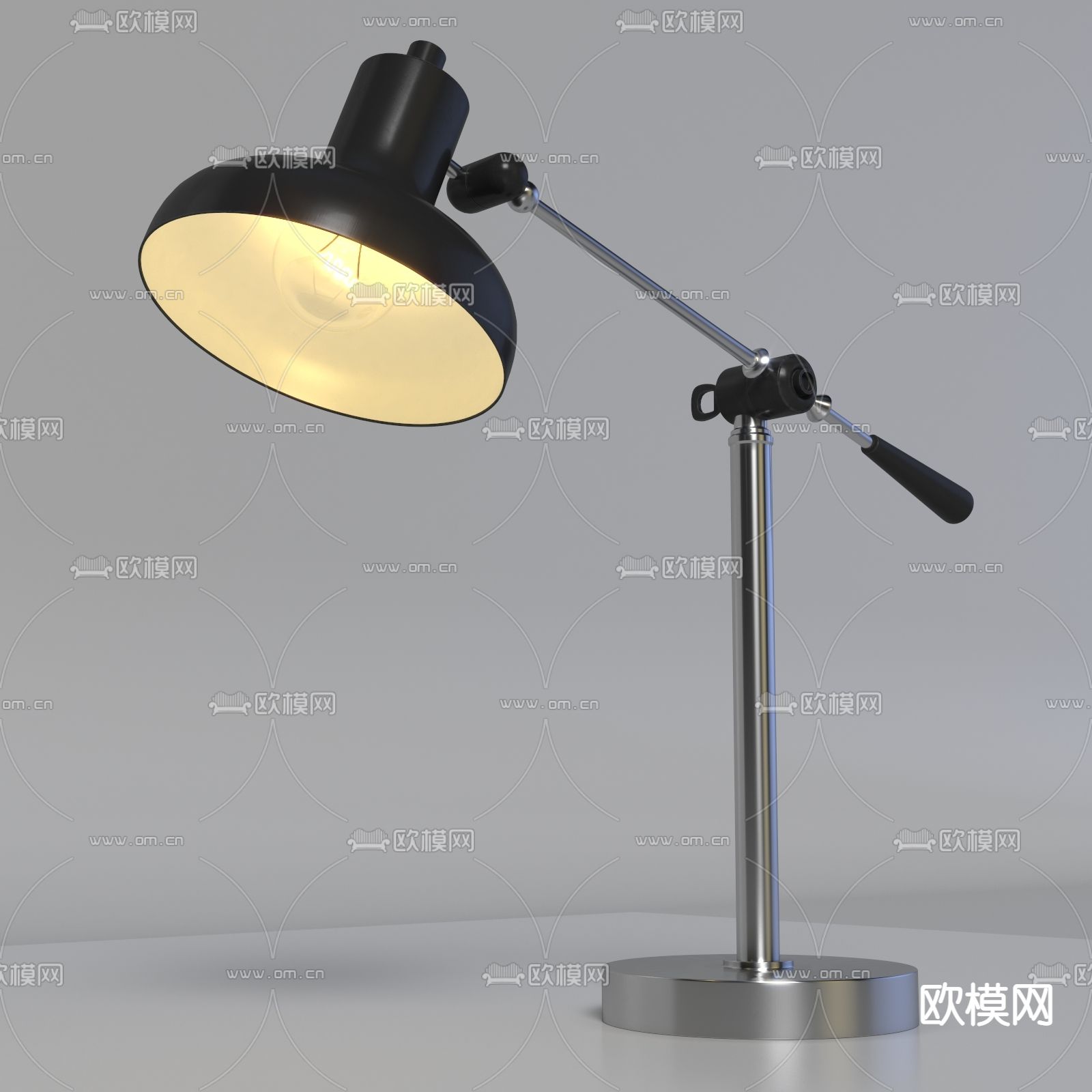 现代简约不锈钢创意艺术台灯免费3d模型下载_ID12110314_3dmax免费模型-欧模网