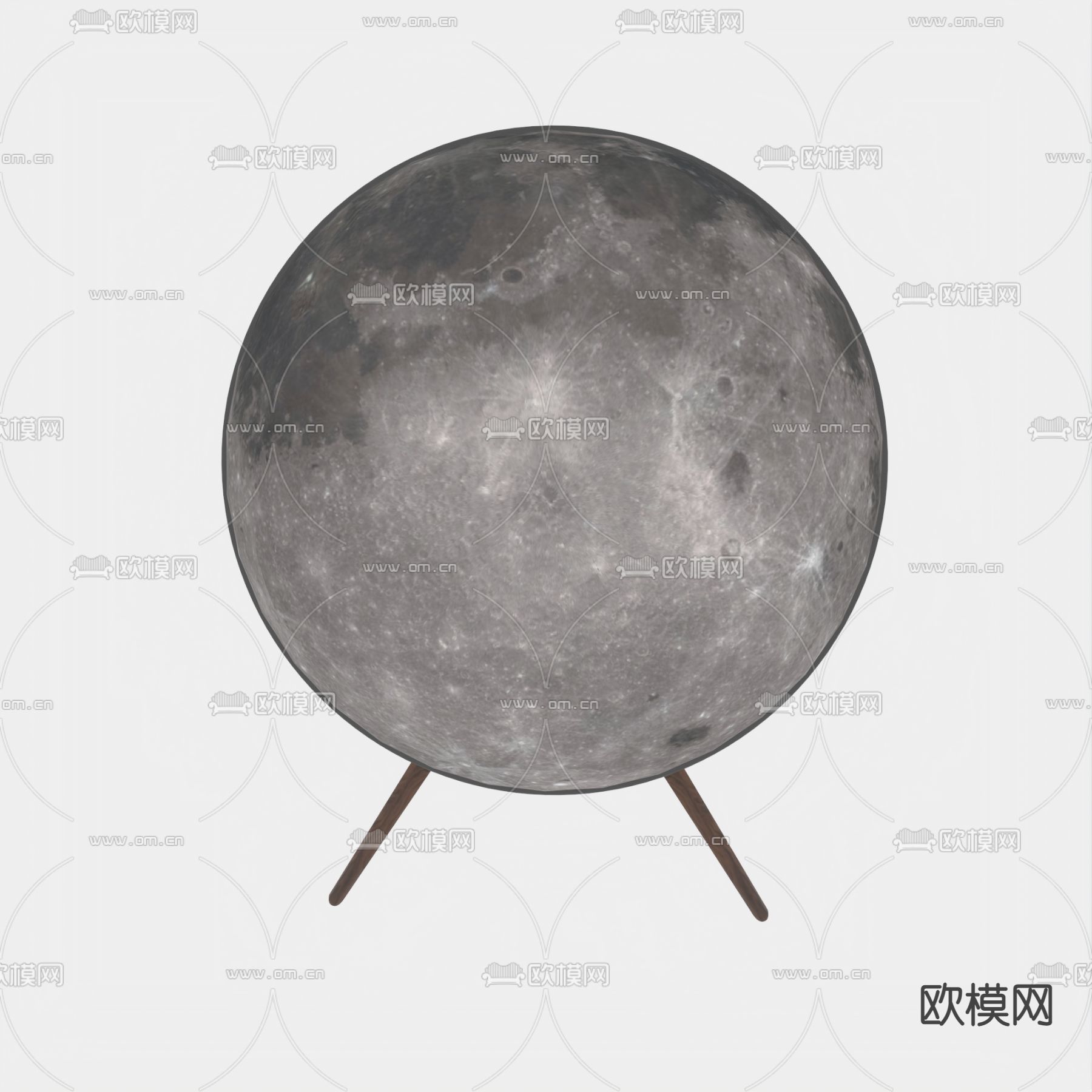 现代月球状音响免费3d模型下载