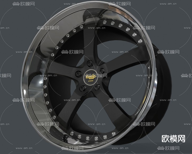 现代简约金属轮毂免费3d模型下载