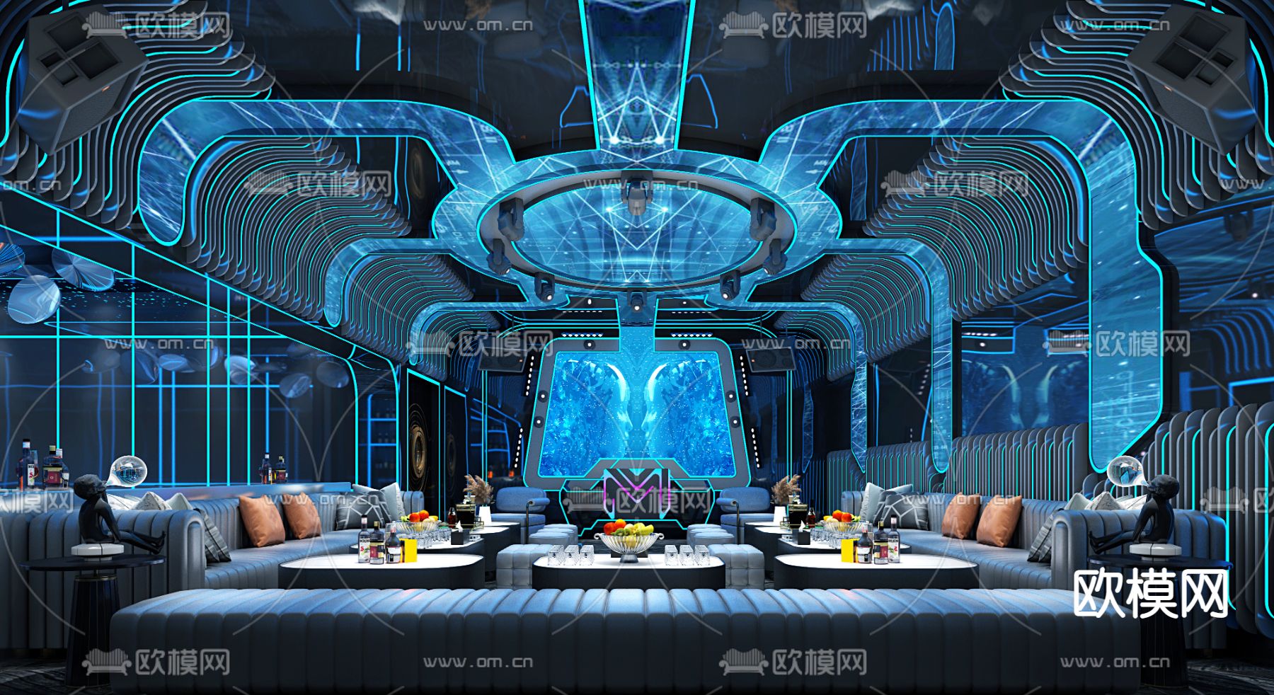 现代KTV包房免费3d模型下载