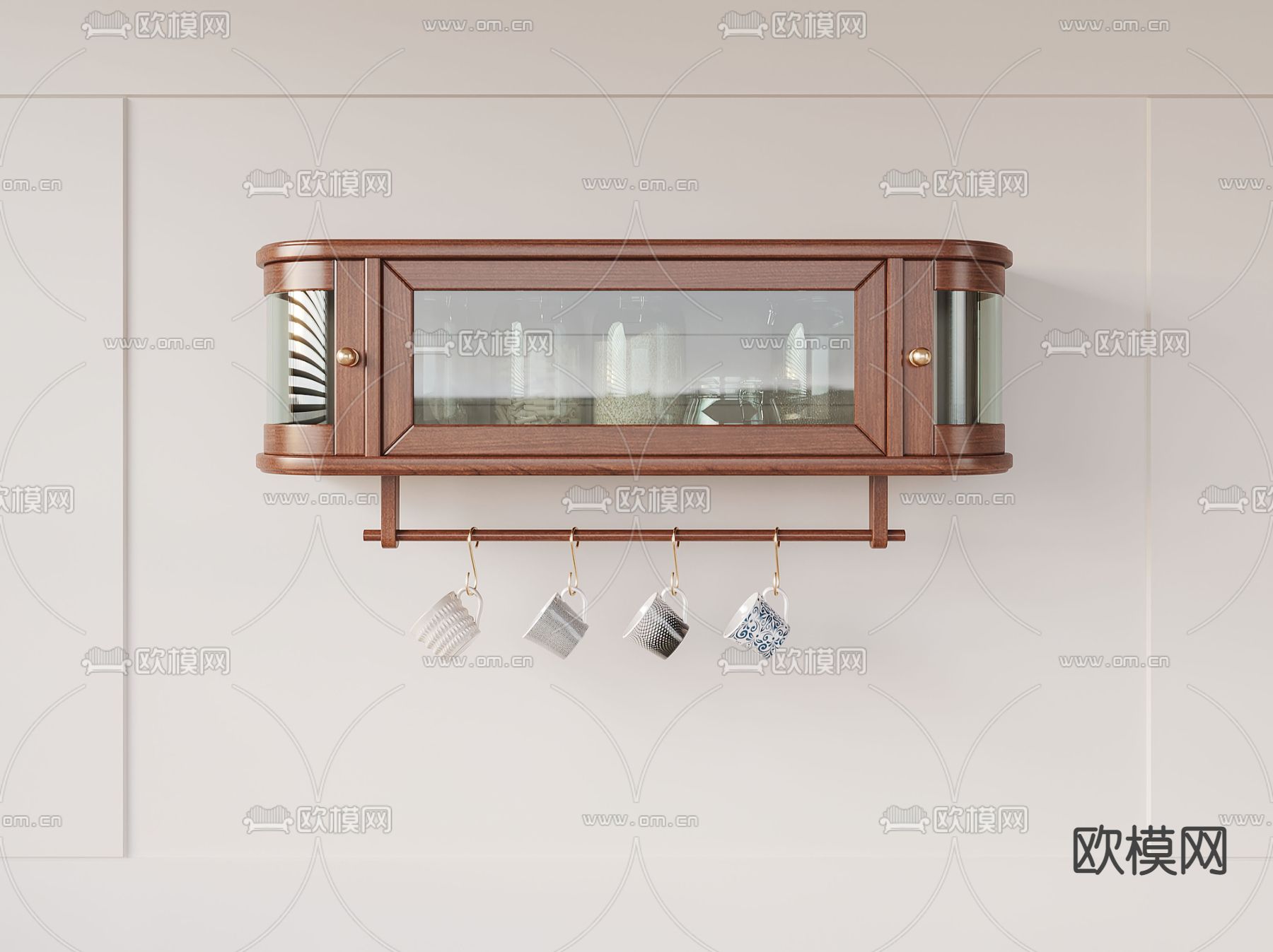 北欧壁柜吊柜3d模型下载