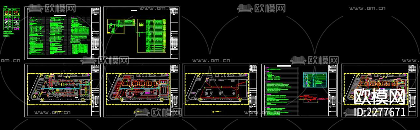现代展馆电气cad施工图下载（渲染图7）